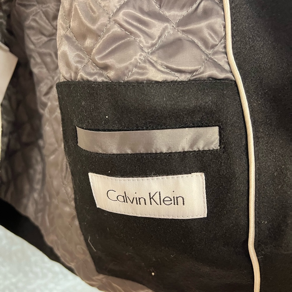 Calvin Klein Black double zipper Wool blend jacket - Picture 10 of 16
